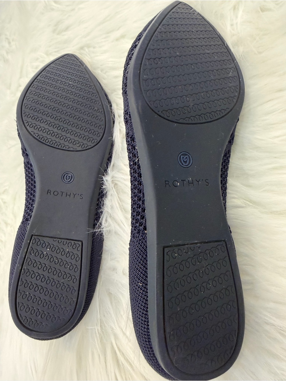 Rothy's Women's Pointed Knit Flats in Navy Blue - Picture 5 of 5